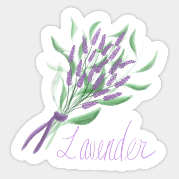 Lavender Bunch Sticker by CorrieMick